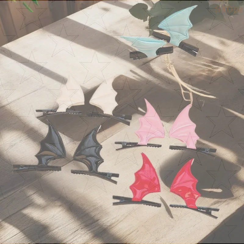 

1Pair Devil Hair Clip Bat Wing Barrette Party Wear Hairpin Props Theme Creative Photo Prop Costume Devil Barrettes Cosplay