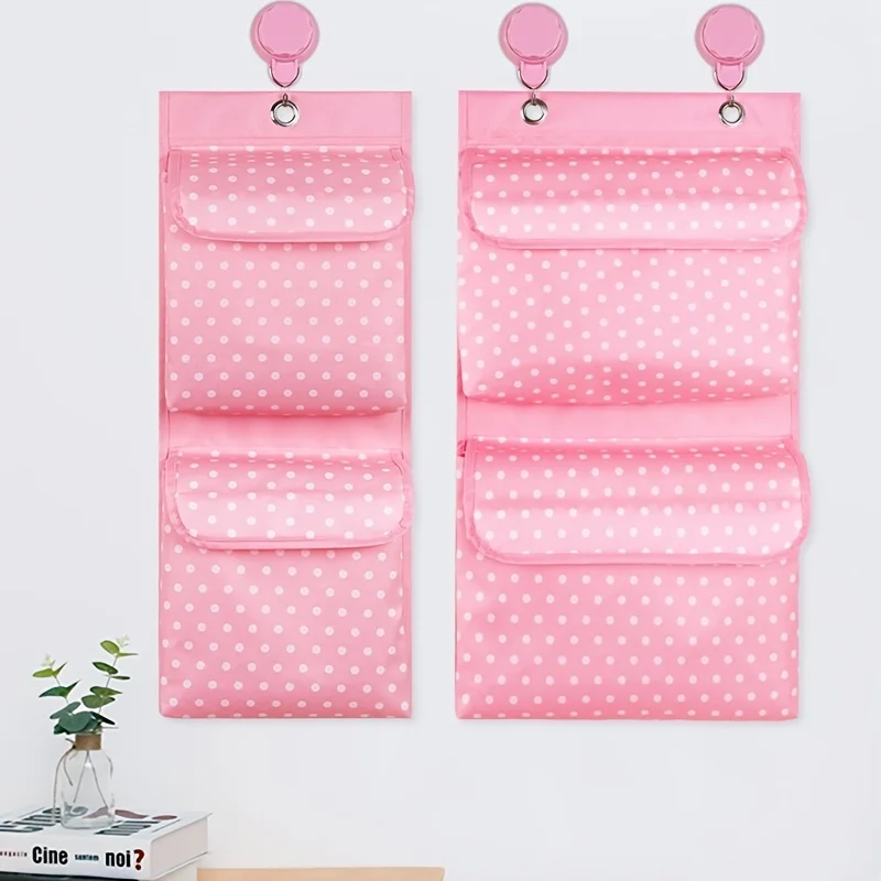 1PC Oxford cloth cover hanging multi-layer storage bag behind the door multi-compartment hanging bag wall storage bag storage ba