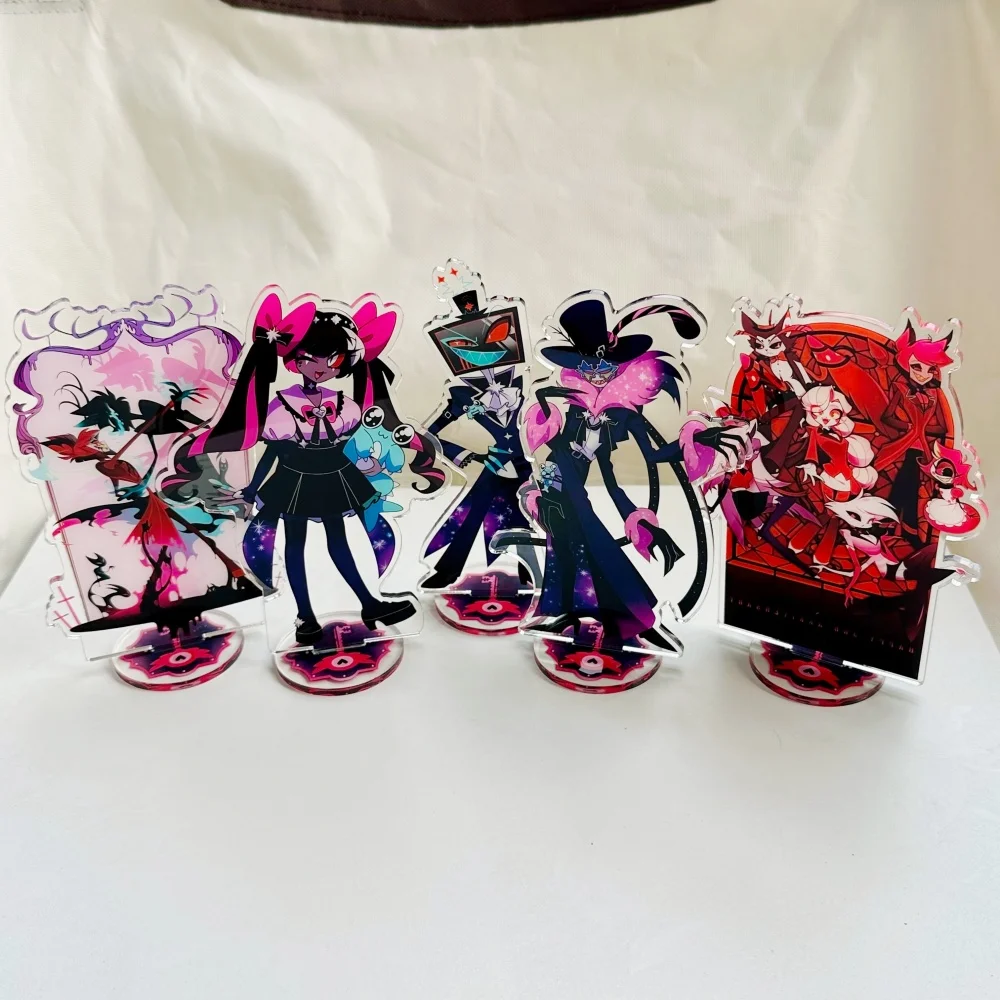 

15cm Hazbin Hotel Anime Charlie Morningstar Cosplay Acrylic Stand Model Plate Desk Decor Standing Sign Prop Fans