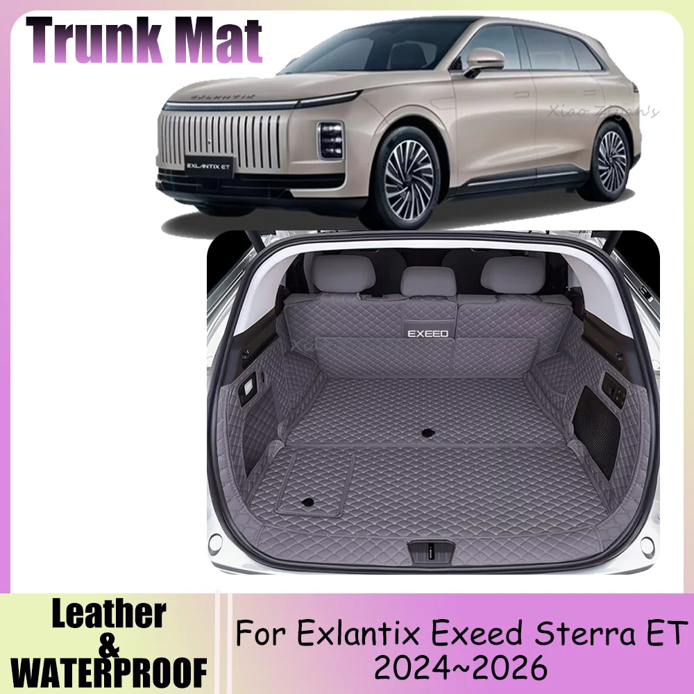 For Exlantix Exeed Sterra ET 2024~2026 2025 Car Leather Boot Covers Scratch Prevent Trunk Mat Tray Protect Interior Accessories