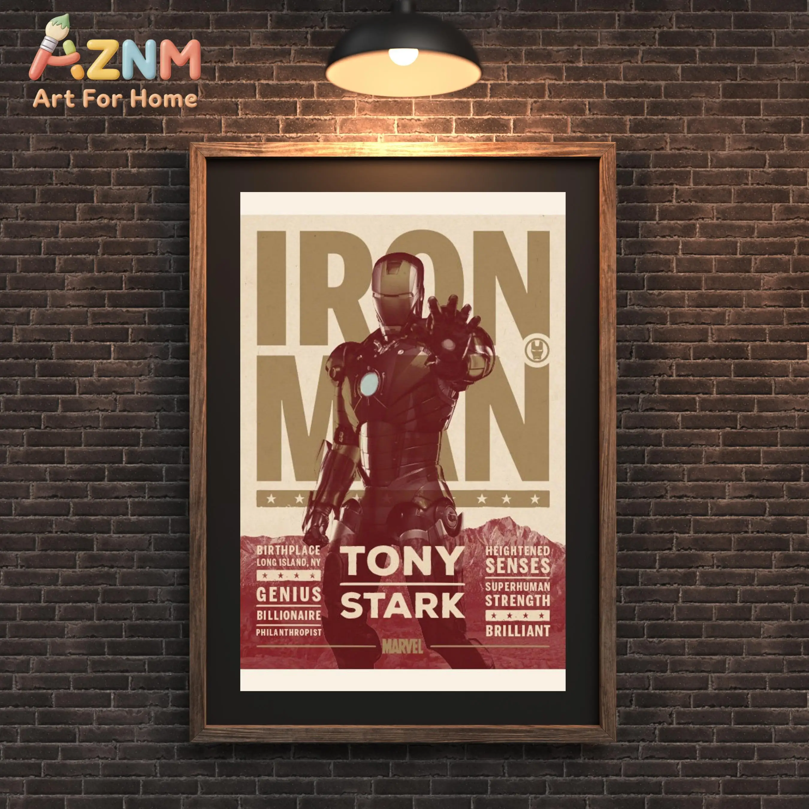 Iron Man Vintage Poster _ Tony Stark Superhero Wall Art _ Marvel Inspired Retro Movie Print