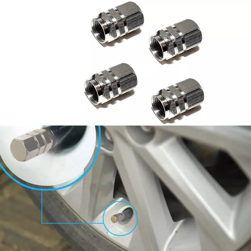 4 pçs liga de alumínio carro hex tampas da válvula do pneu universal para automóveis motocicletas caminhões bicicletas aro do pneu haste da válvula capa