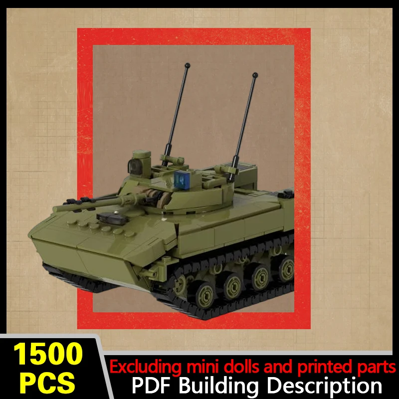 BMD-4M2 Infantry Fighting Vehicle Model MOC Building Bricks War Equipment Modular Technology Gifts Holiday Assemble Children Toy