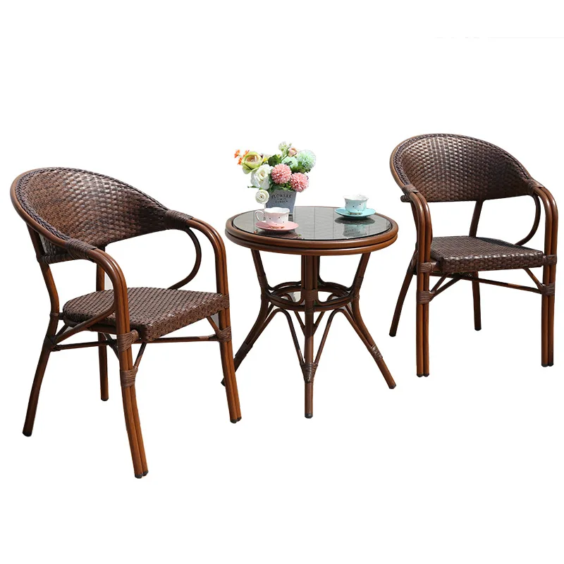 

Outdoor tables and chairs rattan leisure tables and chairs courtyard garden terrace
