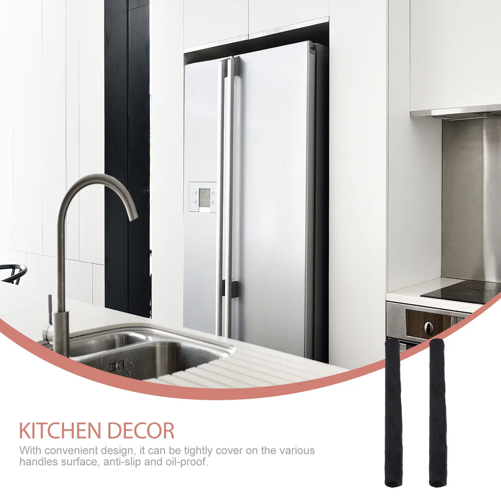 

1pcs Refrigerator Handle Cover Universal Fit Fridge Oven Microwave Dishwasher Door Knob Antiskid Oil Proof Washable Appliance