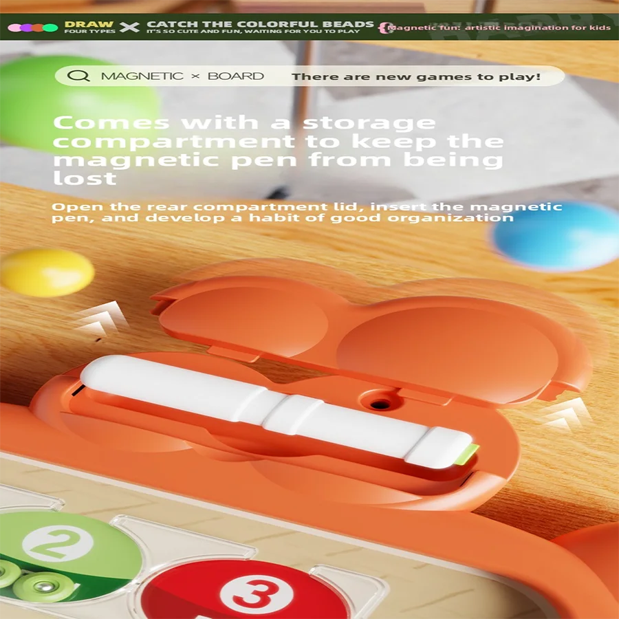 1 pz-Giochi di smistamento Montessori Numero di colore magnetico Labirinto Board Pen Giochi di perline in movimento Abilità motorie fini Giocattoli educativi per bambini