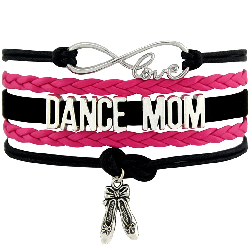 Браслеты с подвесками танцевальная мама танцевальная бижутерия ЛЮБОВЬ Бесконечность для женщин унисекс подарок для девочек и мальчиков Прямая поставка