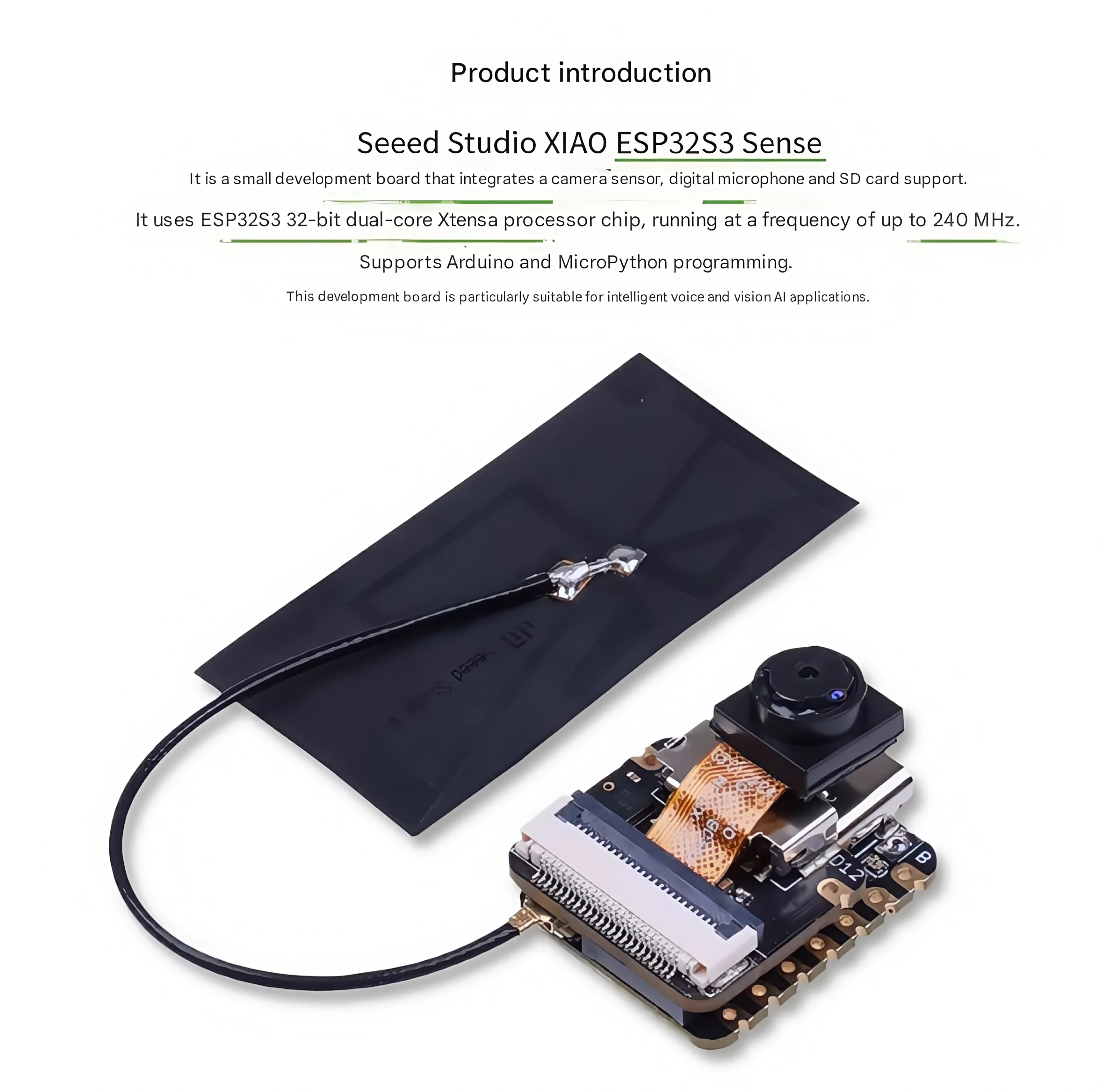 Seeed Studio XIAO ESP32 S3 C3 C6 لوحة تطوير وحدة التحكم في التعرف على الذكاء الاصطناعي البصري