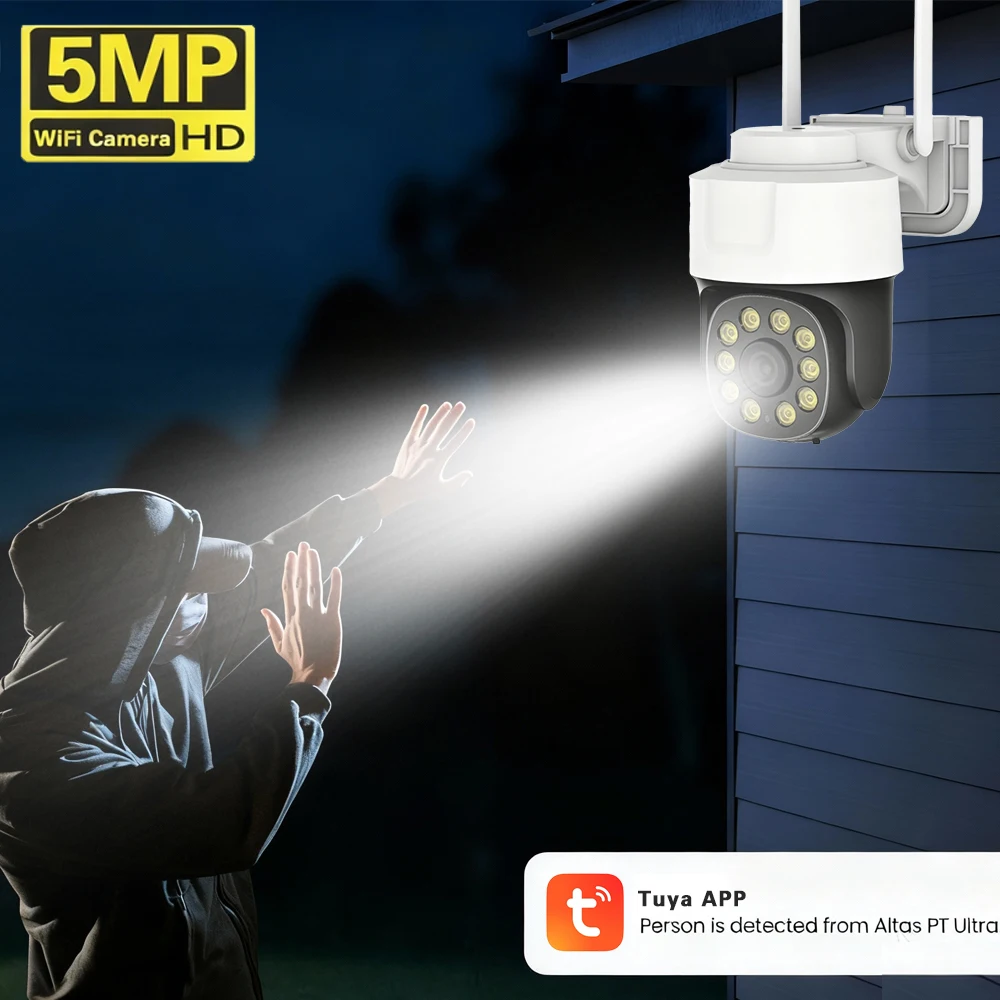 �y�Z�[�����zJaxcxstar Tuya 5MP �E���g��HD PTZ Wifi�J���� �X�}�[�g���O�z�[���Z�L�����e�B�r�f�IIP�J���� AI�����l���ǐՃZ�L�����e�B�ی�