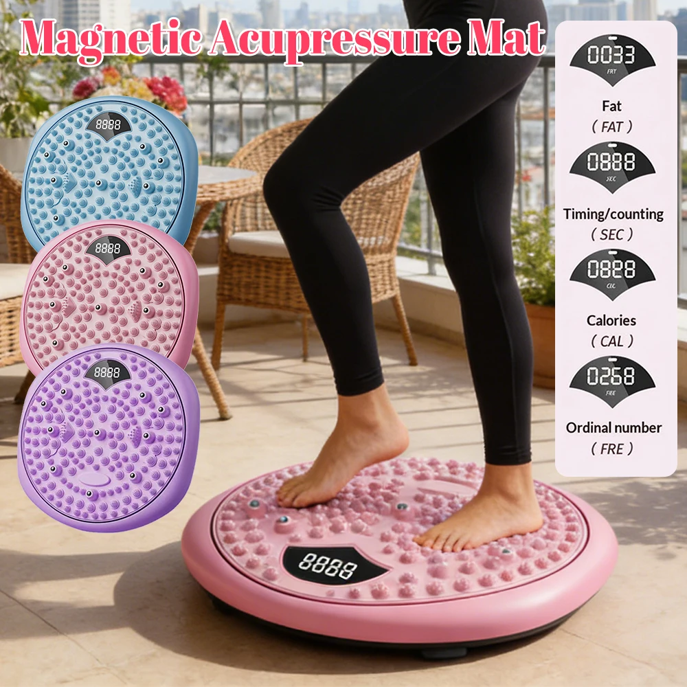 Disco giratorio de cintura tipo C, tabla de ejercicios para masaje de pies con carga, máquina de torsión de conteo inteligente, equipo de ejercicio deportivo para gimnasio