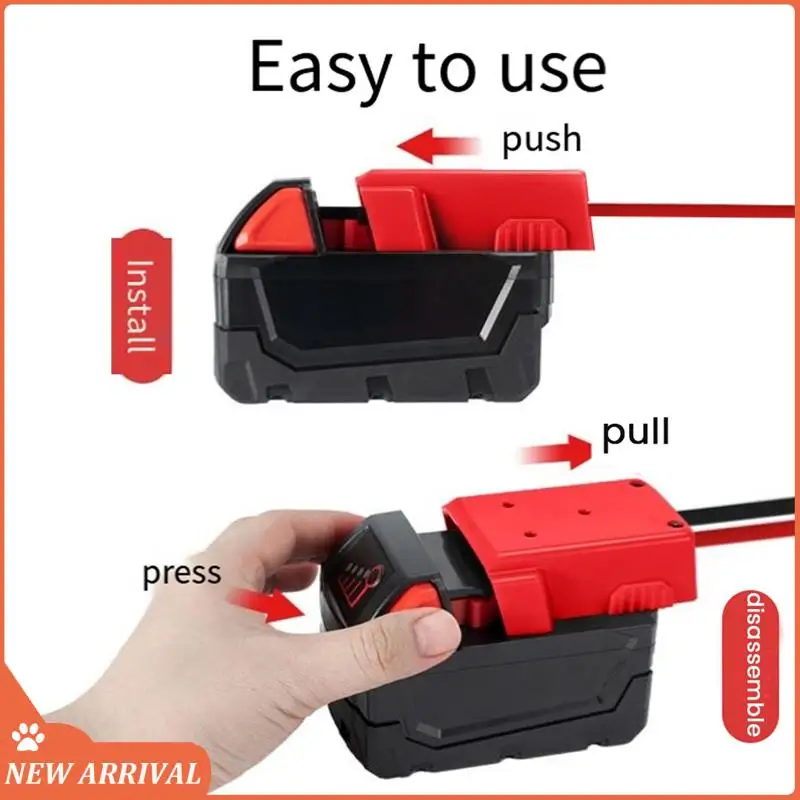 

Emption!Battery DIY Adapter For Milwaukee 18V Lithium Battery Power Wheels Adapter With Fuse For RC Truck Robotics Toys Easy To