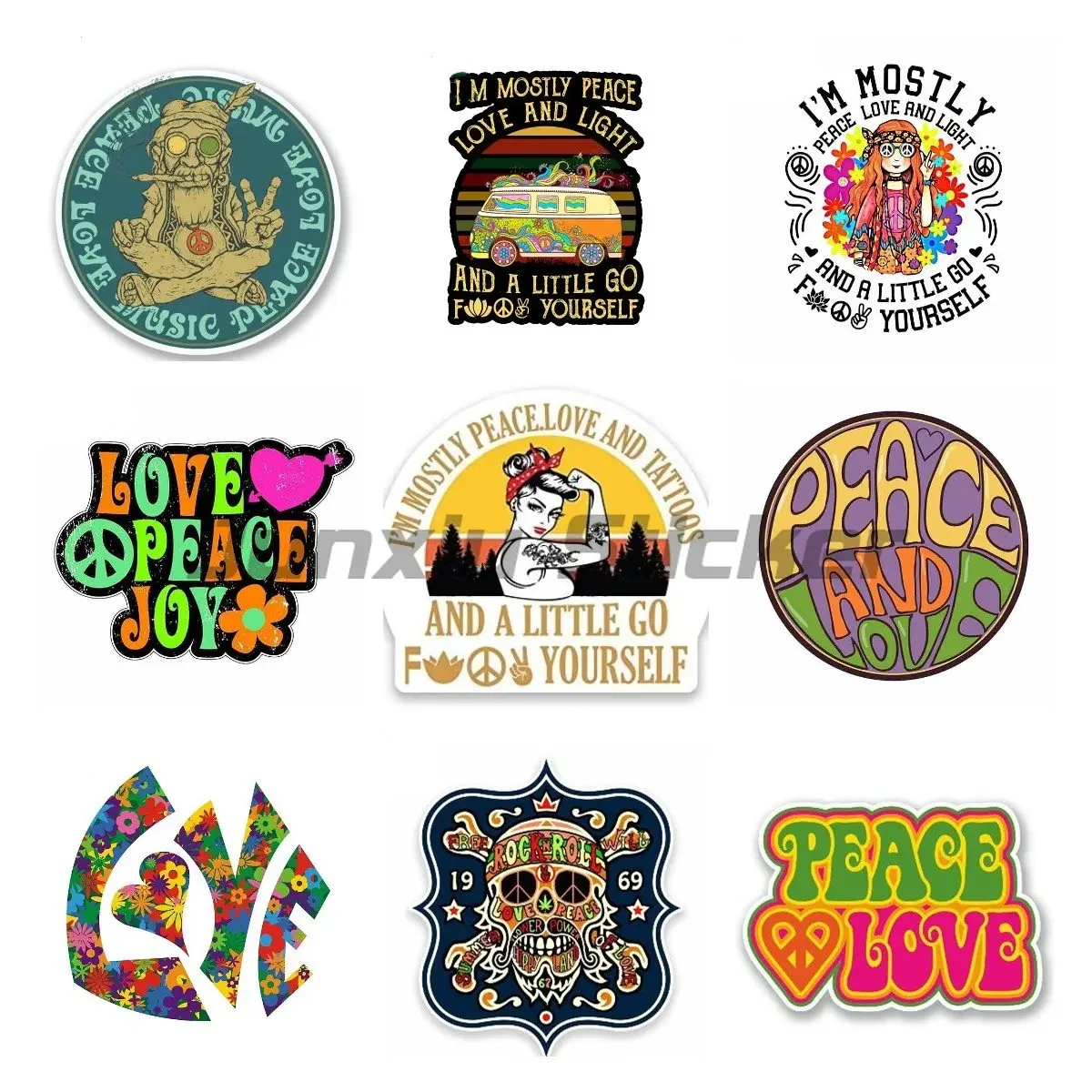 

Peace Sign Car Window Stickers Laptop Designs Vinyl Waterproof Decals
