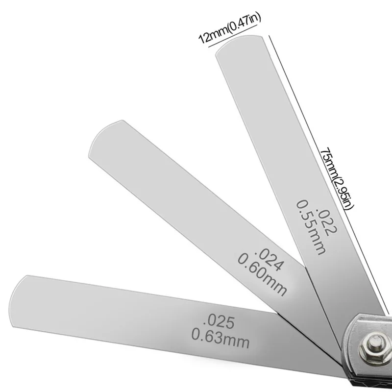 32 IN 1 Blade Feeler Gauge Metric and Imperial Gap Measuring Tool Gauge Stainless Steel