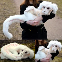2023 New Falkor The Luckdragon Soft White Plush Doll Toy Ornaments Home Decoration Ornaments Pp Cotton Safety Material Gift