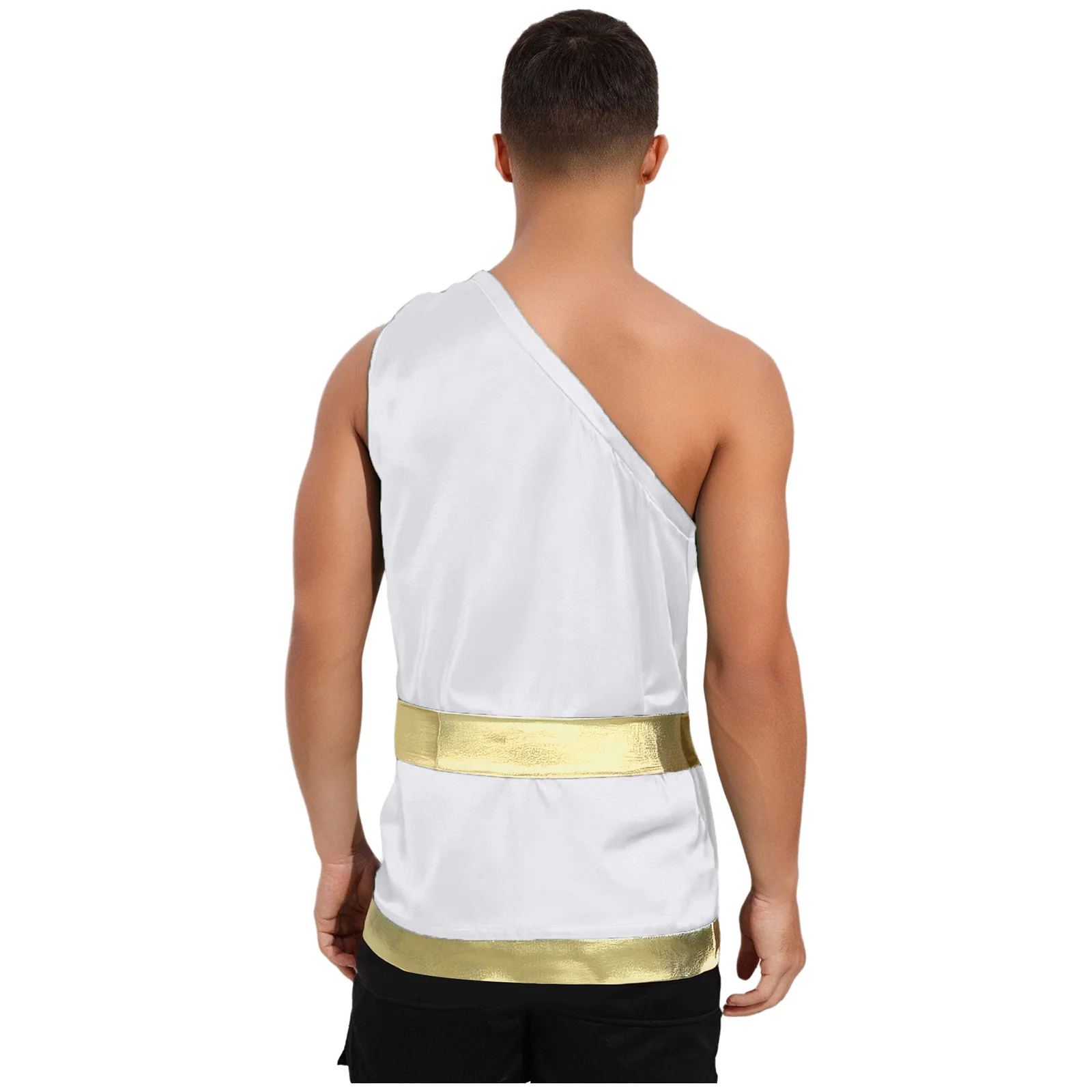 Mens Praise Worship Dance Top Metallic Liturgical Dance Costume Celebration of Spirit Tunic Shirt Tank Top Lyrical Dancewear