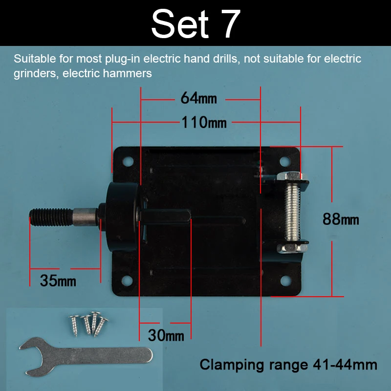 Trapano elettrico a mano per smerigliatrice Levigatrice Kit testa di conversione Mola Lucidatura Mola Coltello Hrinder Supporto per supporto