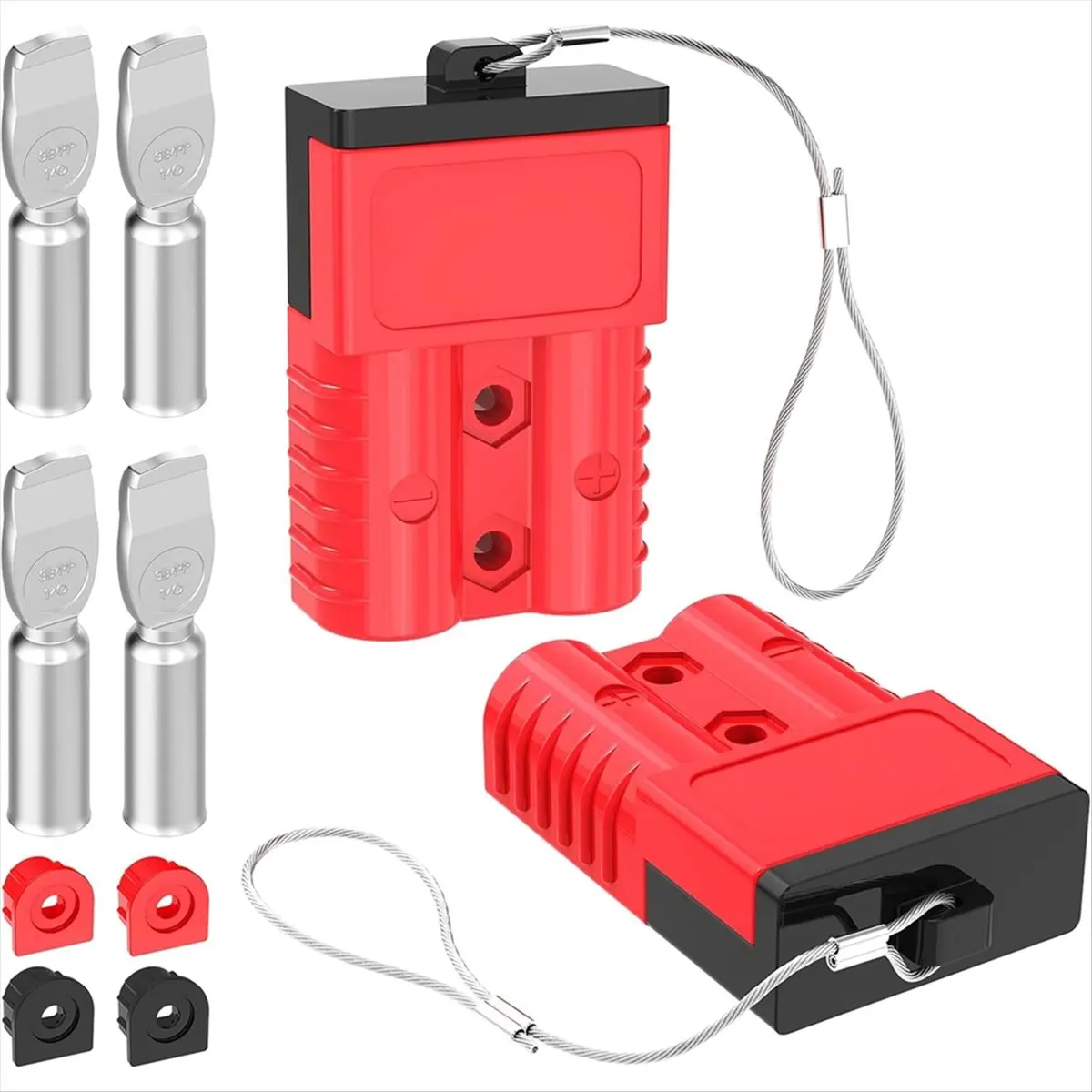 AT16  Connector,175AMP 1/0AWG Battery Connection with Hard Cover 12-36V Plug Winch Wiring Kit for Cable RV A
