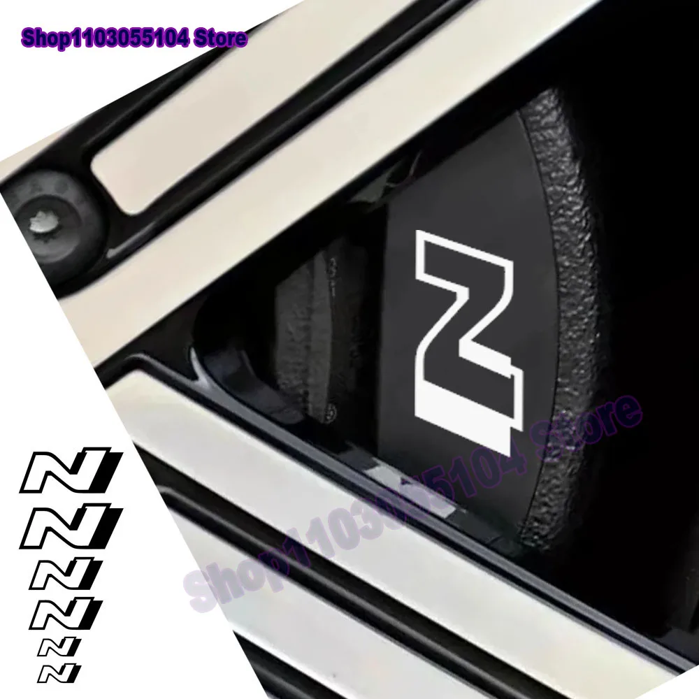 6Pcs Car Brake Sticker Hi - Temp Waterproof Decal For Hyundai N Performance i10 i20 i30 Tucson Kona Sonata Veloster Elantra