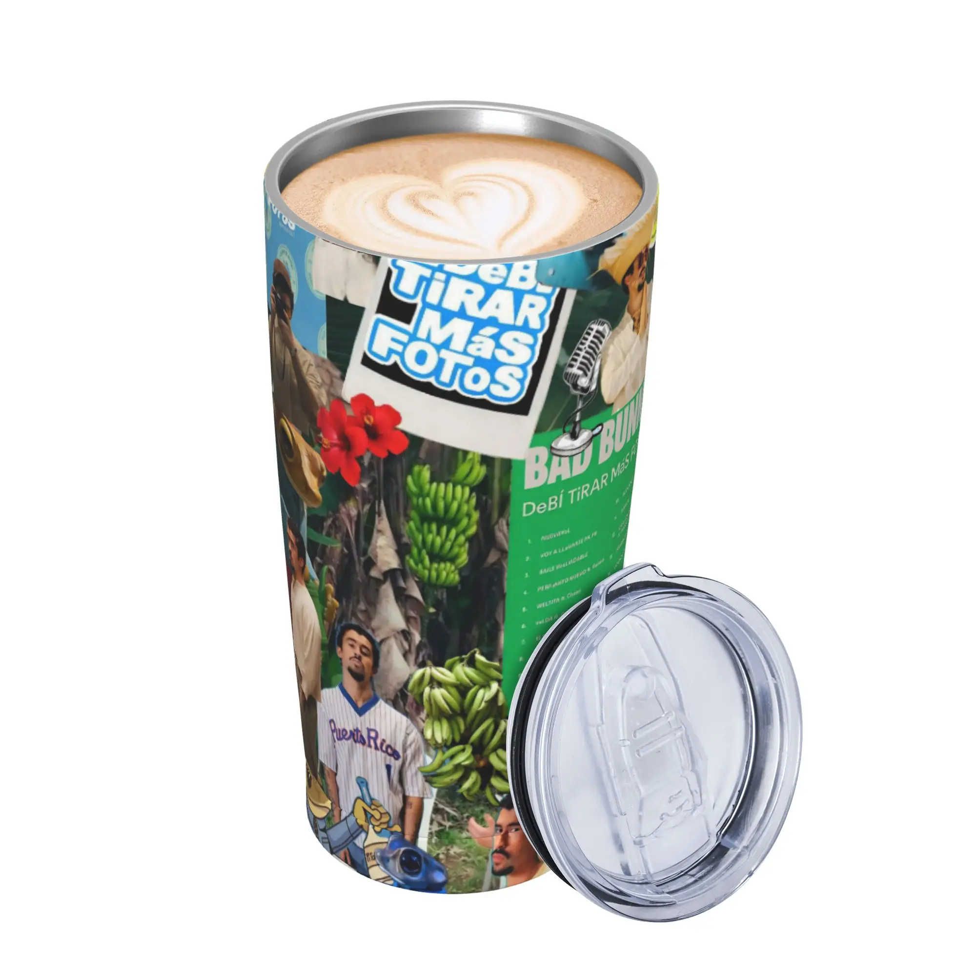 Bad Bunny DTMF Tour 2026 Tumbler Vacuum Insulated  Thermal Cup Stainless Steel Double Wall Mugs Spill Proof 20oz