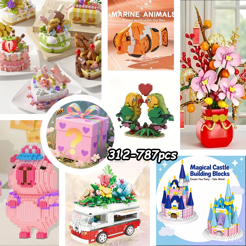 

Случайные глухие коробки с строительными блоками, каждой коробка — уникальный сюрприз, разблокировка маленьких сюрпризов в сборе.