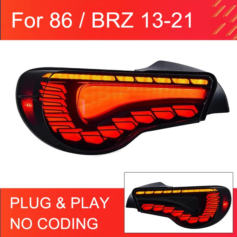 NEW LED Tail Light Assembly for Toyota 86 Subaru BRZ 2012-2021 Taillights Plug and Play with LED Dynamic Turning Rear Tail Lamps