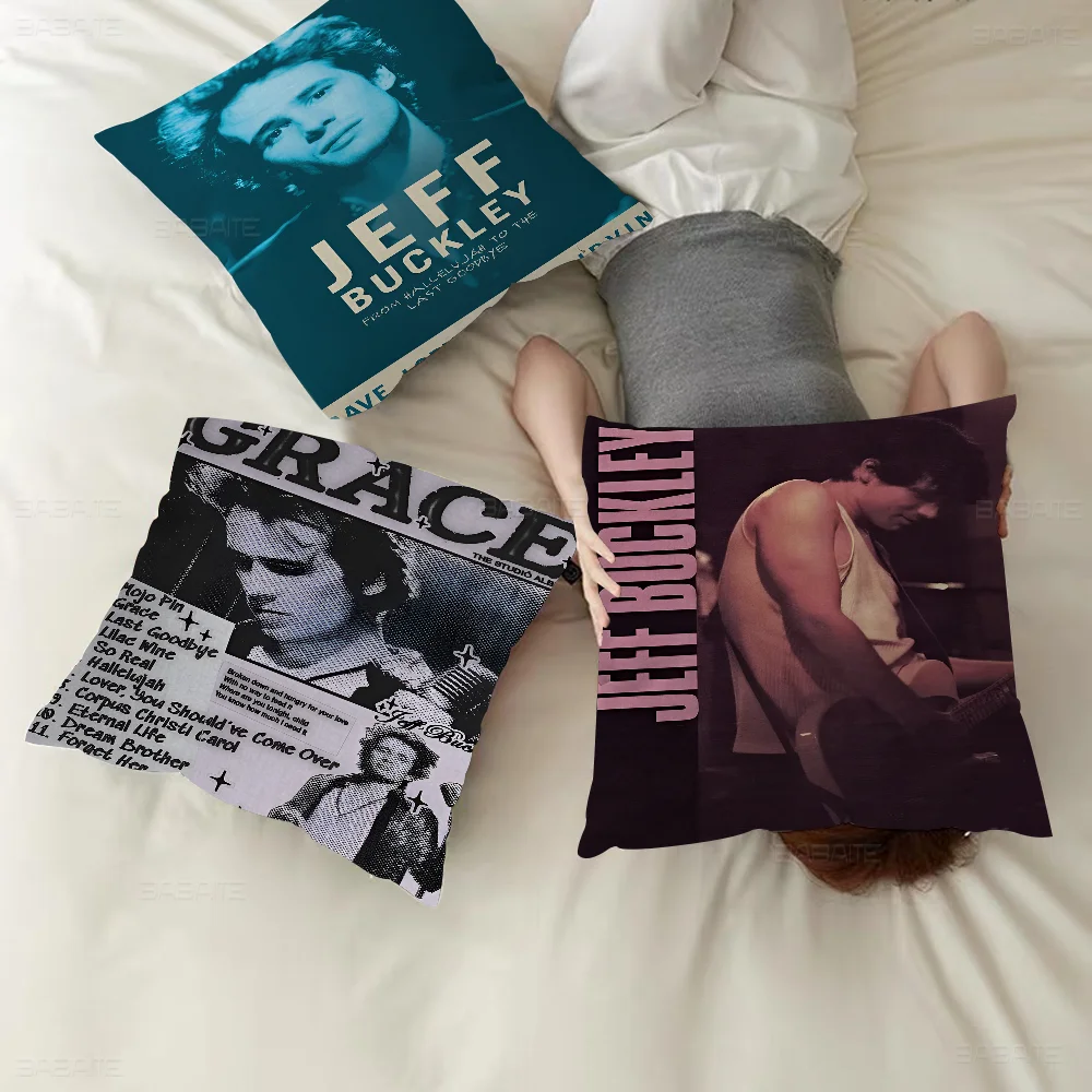 

J-Jeff B-Buckley Singer Pillow Cover for Bedroom Room and Living Room Sofa Decorative Cushion Cover