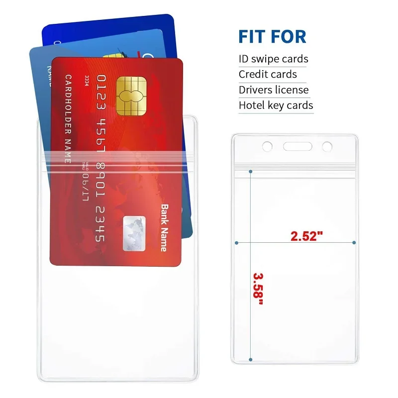 20Pcs/Pack PVC ID Credit Card Holder Plastic Card Protector Case To Protect Credit Cards Bank Card Holder Cover