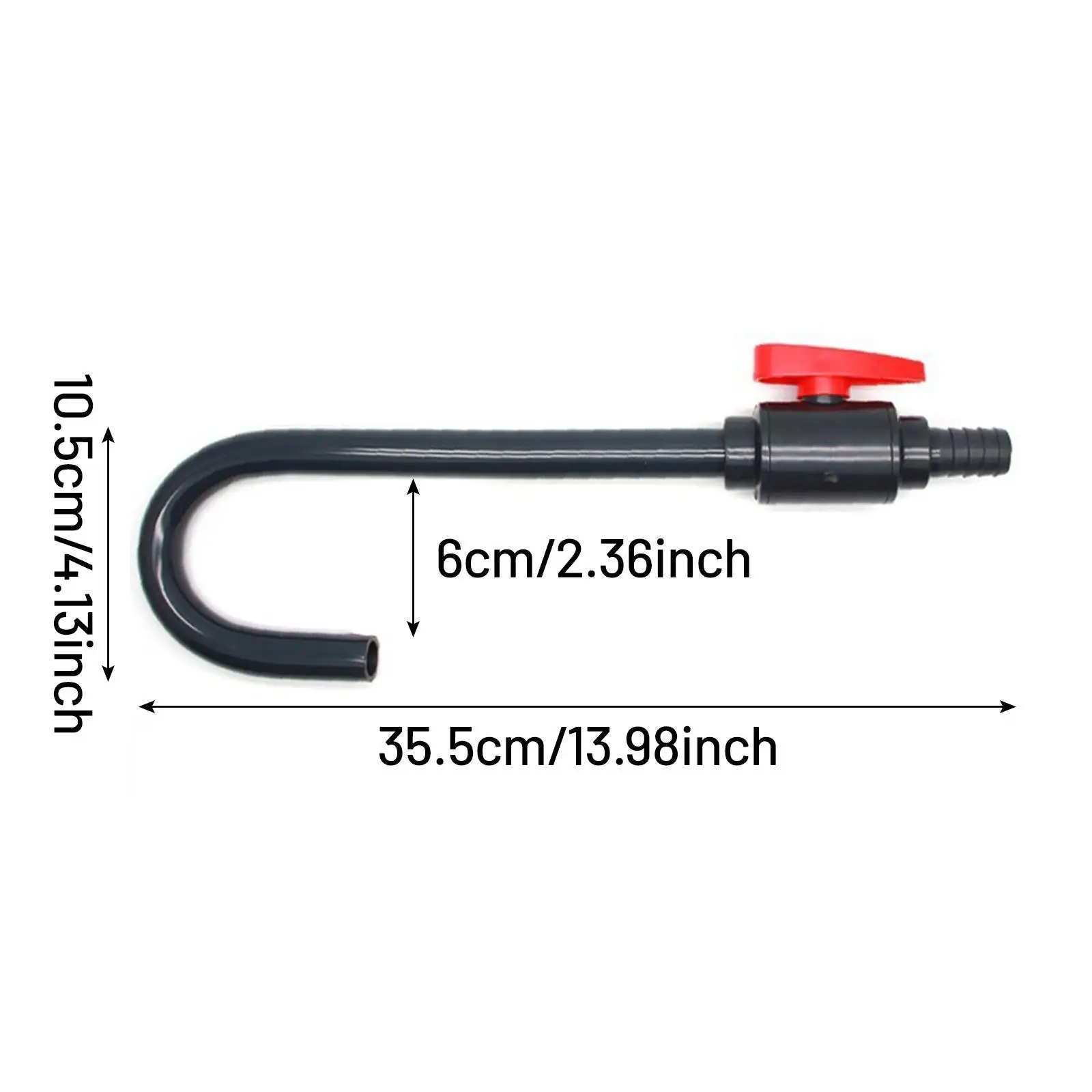 Fish Tank Filler Tube PVC Threaded Control Valve for Aquarium Accessories and Equipment