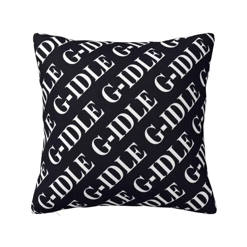 

Dance-pop Kpop (G)I-DLEs Logo Cushion Cover Double-sided Throw Pillow Case for Sofa Fashion Pillowcase Decoration