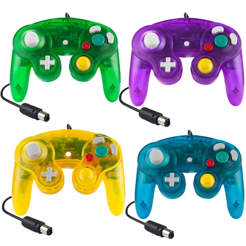 Nuevo mando de repuesto para Gamepads GameCube NGC, mando de juego con cable, Joystick para consola de juegos NGC, Compatible con Wii