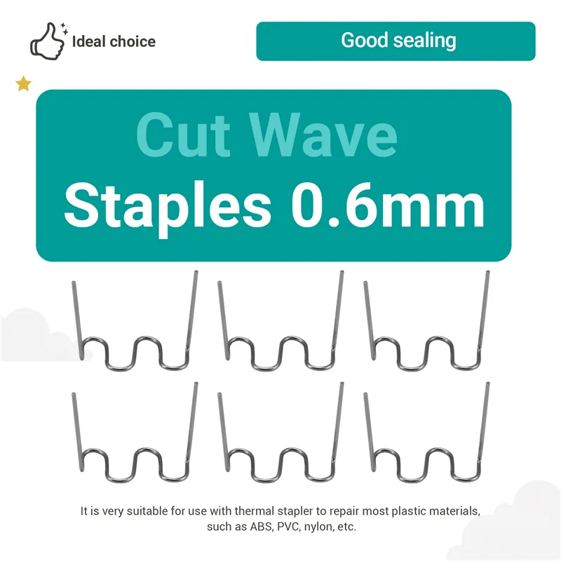 LICE-500Pcs Welding Rods Hot Staple Repair Machine Plastic Welding Hot Stapler Car Auto Bumper Repair Pre Wave Staples 0.6Mm