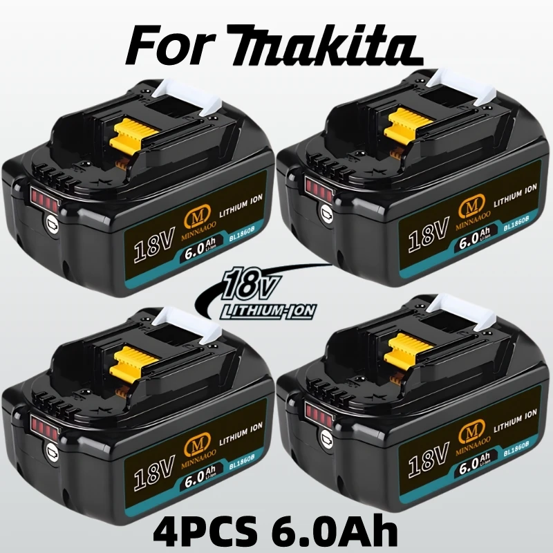 

Оригинальный аккумулятор для Makita 6Ah 18V BL1860 BL1850B BL1850 BL1840 BL1830B Сменная литиевая батарея для Makita