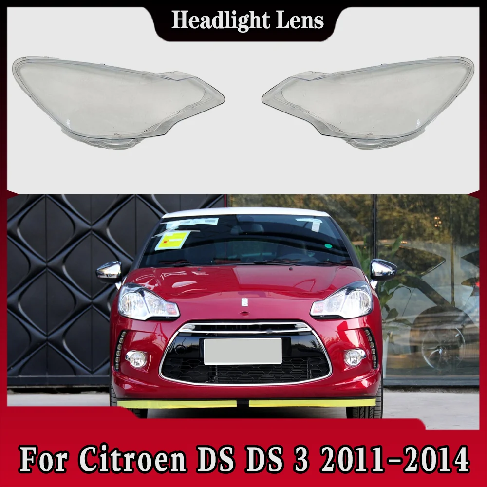 

For Citroen DS DS 3 2011 2012 2013 2014 Transparent Lampshade Headlamp Cover Lamp Shade Headlight Shell Lens Plexiglass
