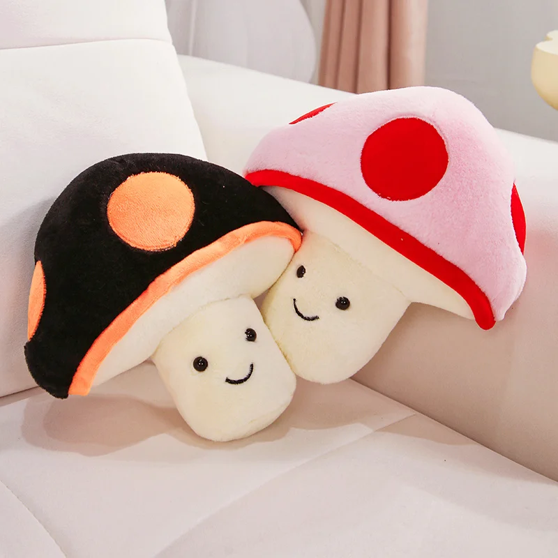 Mushroom Plush Toys Cute Mushroom Plushie Stuffed Plants Kawaii Soft Pillows Home Decor Kids Gift Red Pink  Blue Mushroom Doll
