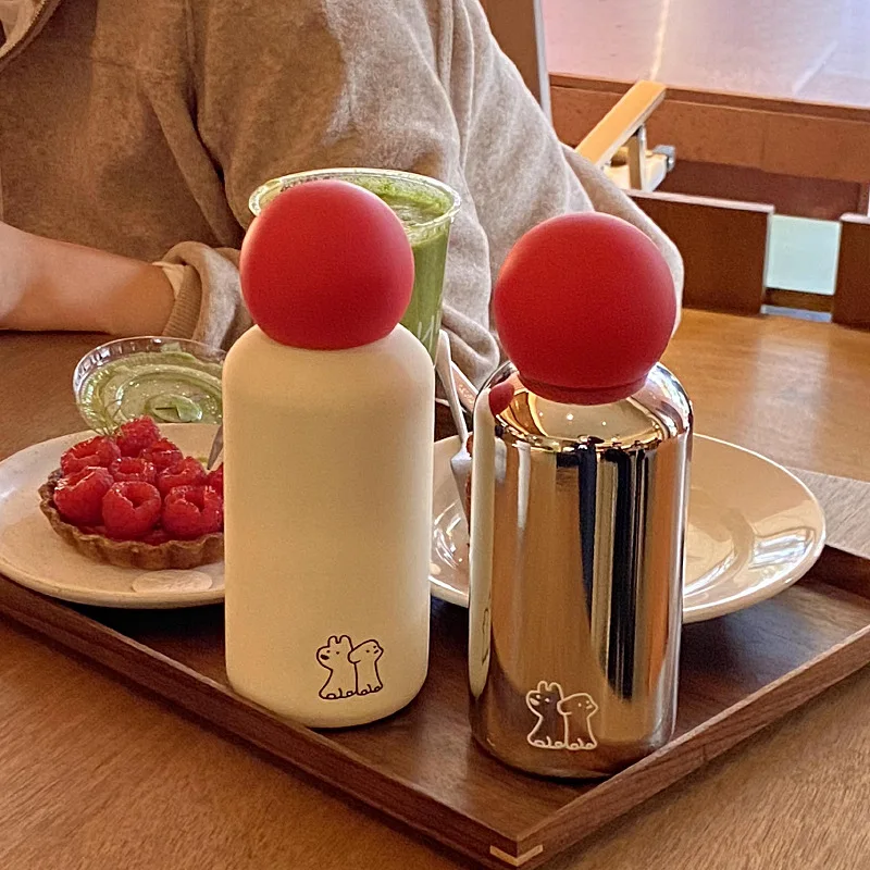 

Red Nose 316 Stainless Steel Thermos Cup，Car Portable Water Cups，Portable Slim Insulated Thermal Water Bottle Leak Proof 350ml