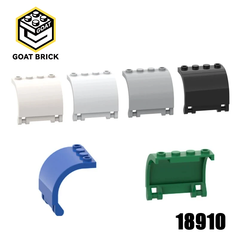 

10 шт. детали MOC 18910, шарнирная панель 3x4x3, изогнутые совместимые кирпичи, сделай сам, сборные строительные блоки, частицы, детская головоломка, игрушка в подарок