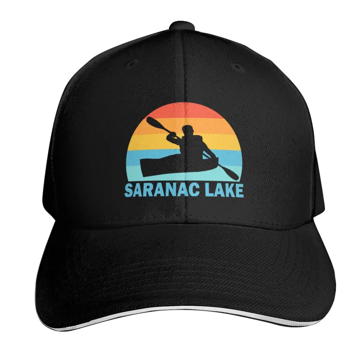 Saranac Lake New York Kayak Baseball Cap Low Profile Unstructured Unisex for Men Women Outdoor Golf Running Hiking