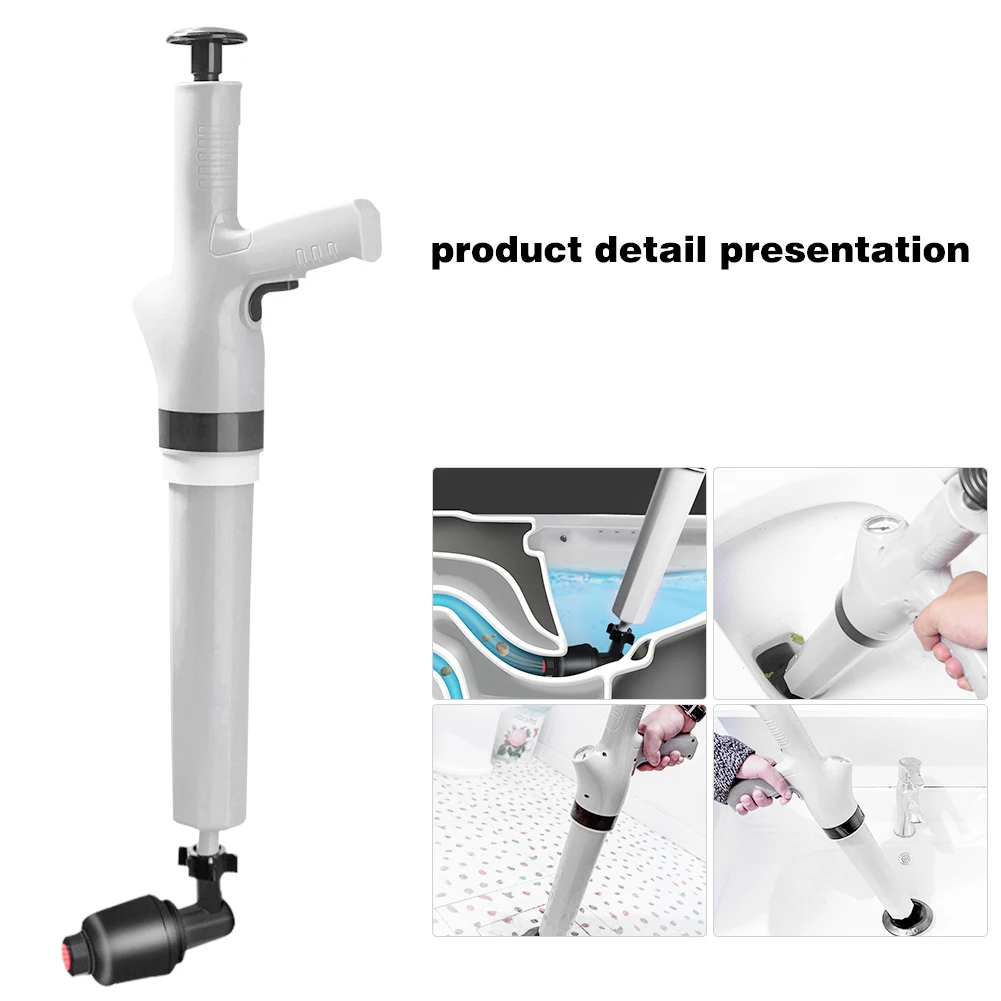 Powerful Pipe Plunger Electric High-pressure Air Gun Toilet Plunger Bathroom Sink Shower Kitchen Clogged Pipe Drain Unblocker