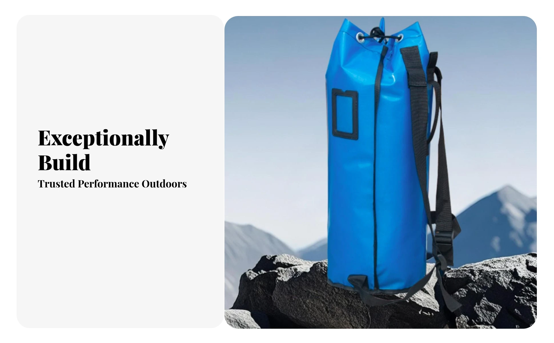 Cylindrical Rope Bag Waterproof Climbing Rope Bag Gear Carrier Metal Eyelets Adjustable Backpack Straps for Climbers