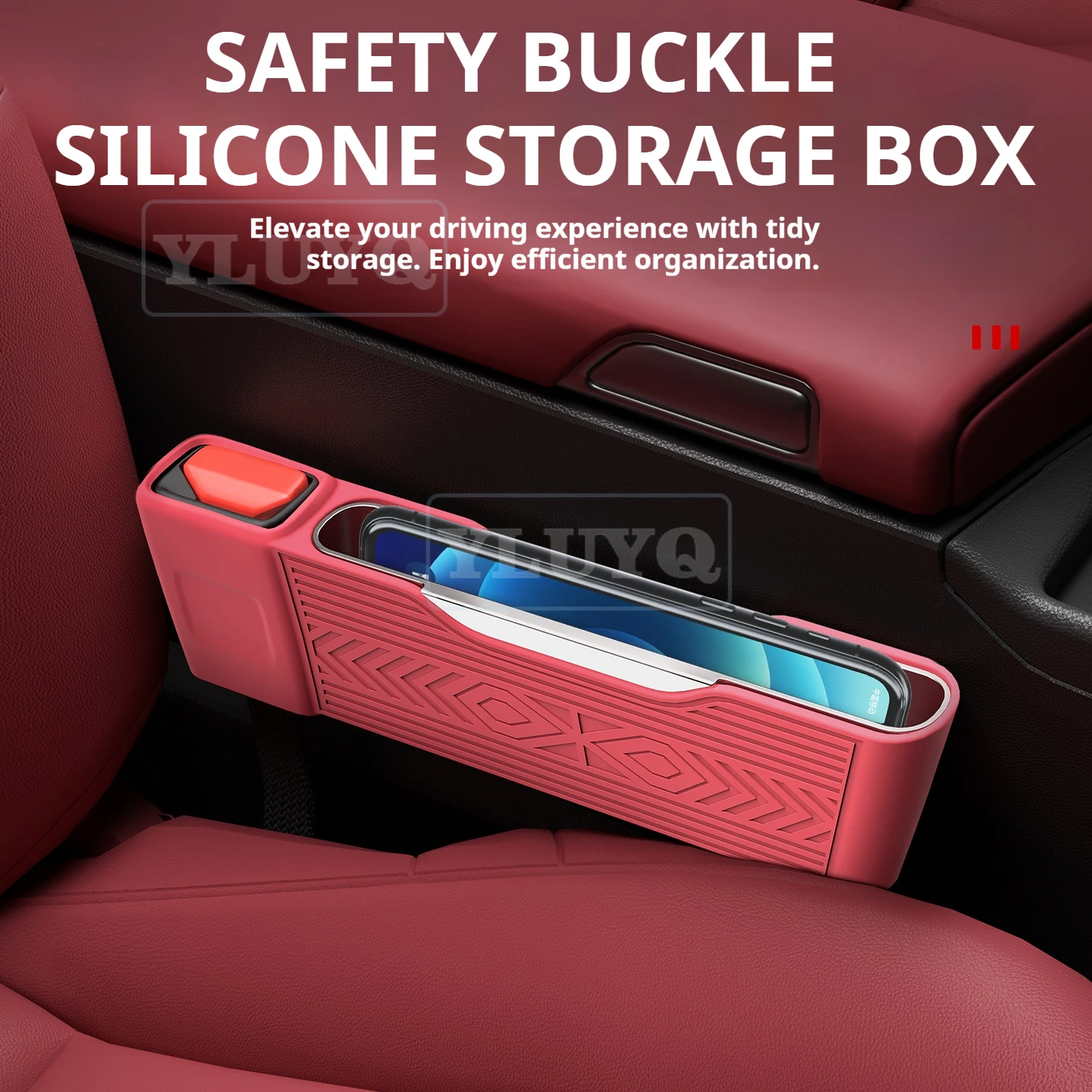 Bolsillo de almacenamiento lateral para asiento de coche, accesorios de almacenamiento para coche, caja de almacenamiento de silicona ABS para huecos del asiento, organizador para rellenar huecos del asiento, interior del coche