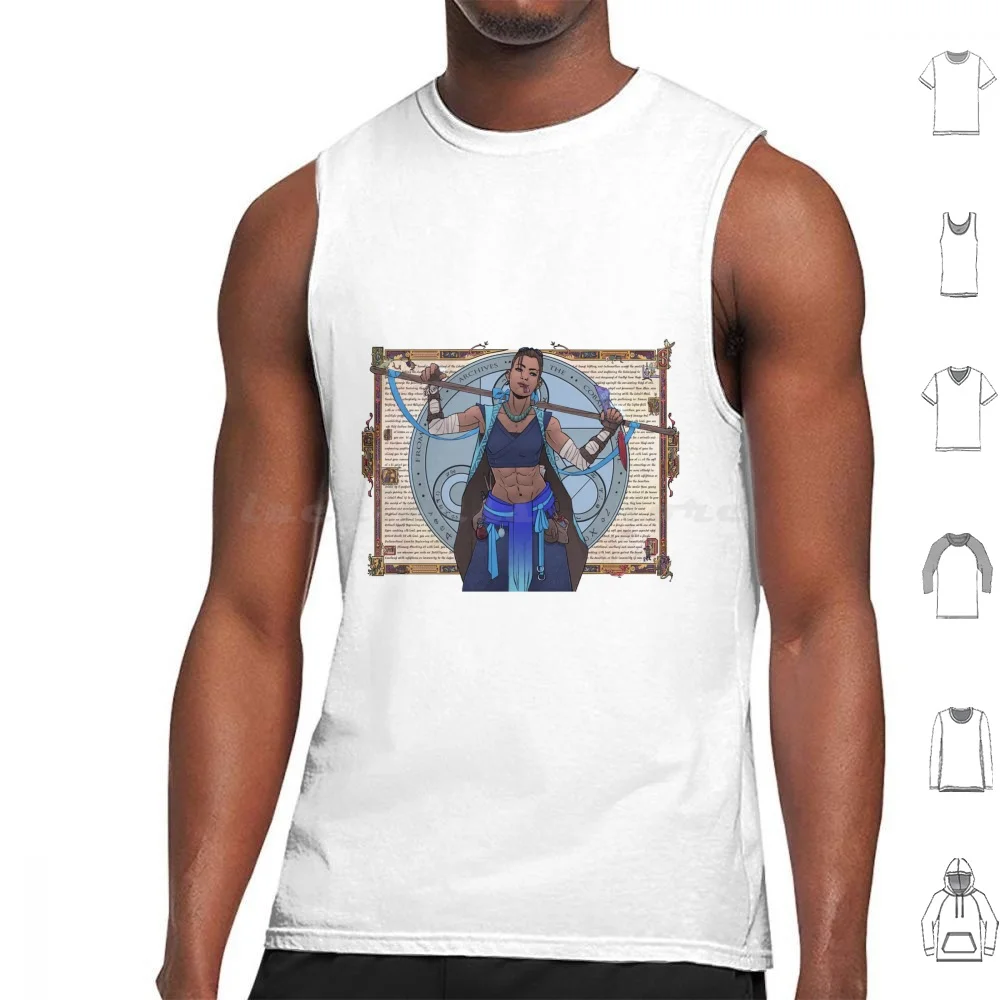 Cobalt Soul Tank Tops Print Cotton Beau Beauregard Beauregard Lionett Monk Illuminated Text Marginalia Fjord Nott Nott