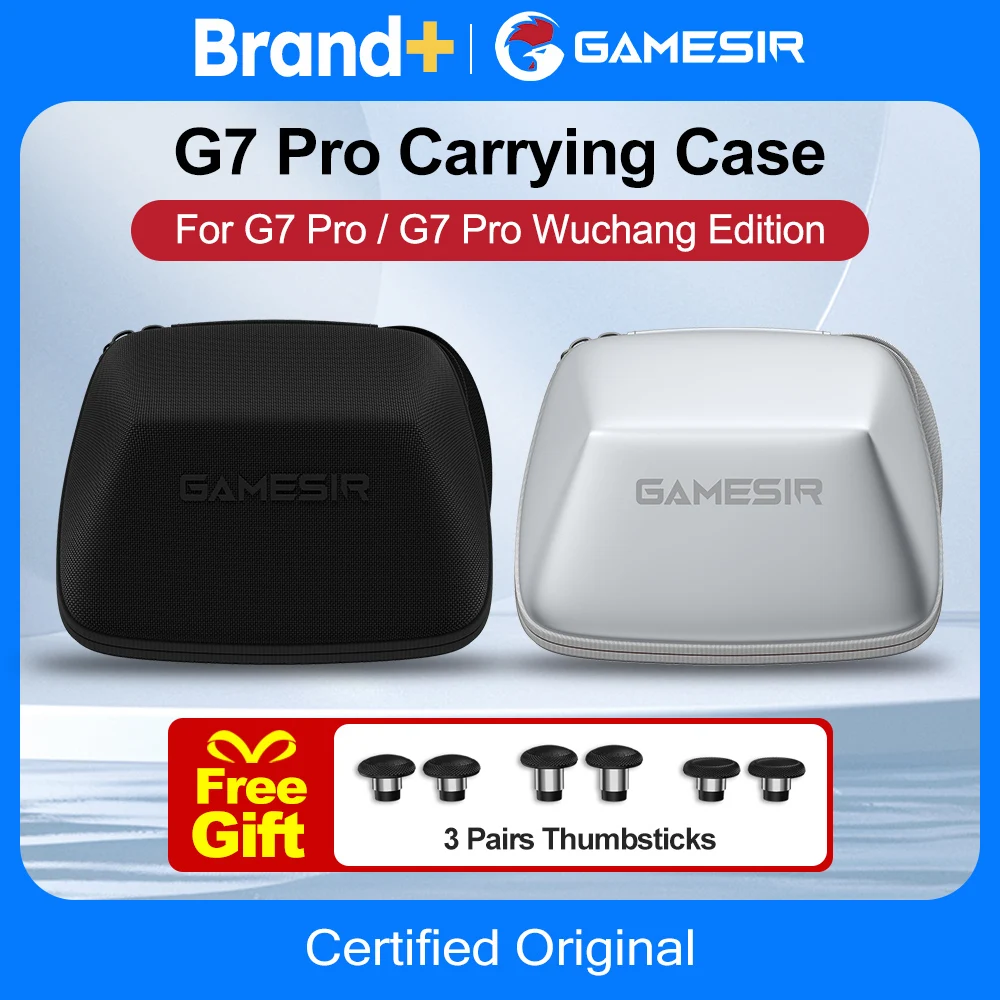 Étui de transport GameSir G7 Pro pour accessoires G7 Pro édition Wuchang avec 3 paires de joysticks interchangeables, sac pratique pour manette de jeu