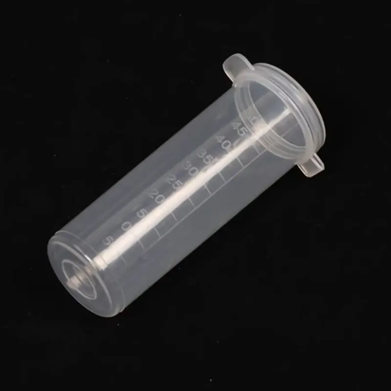 50 pcs/pack 50ml flat bottom sample bottle with lid EP tube plastic graduated centrifuge tube sample cup