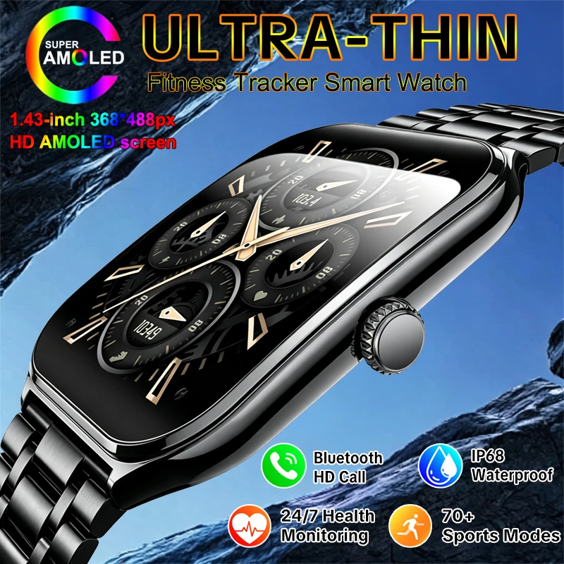 New Ultra Thin Sports SmartWatch Men Woman 1.96