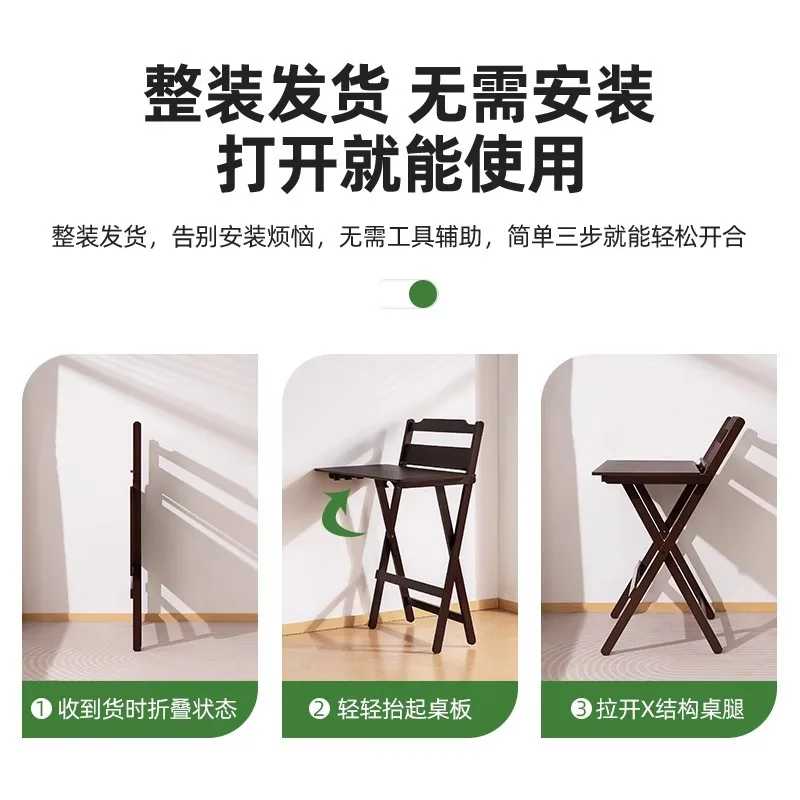 Folding desk computer desk dormitory flat bedroom retractable folding table reading writing office
