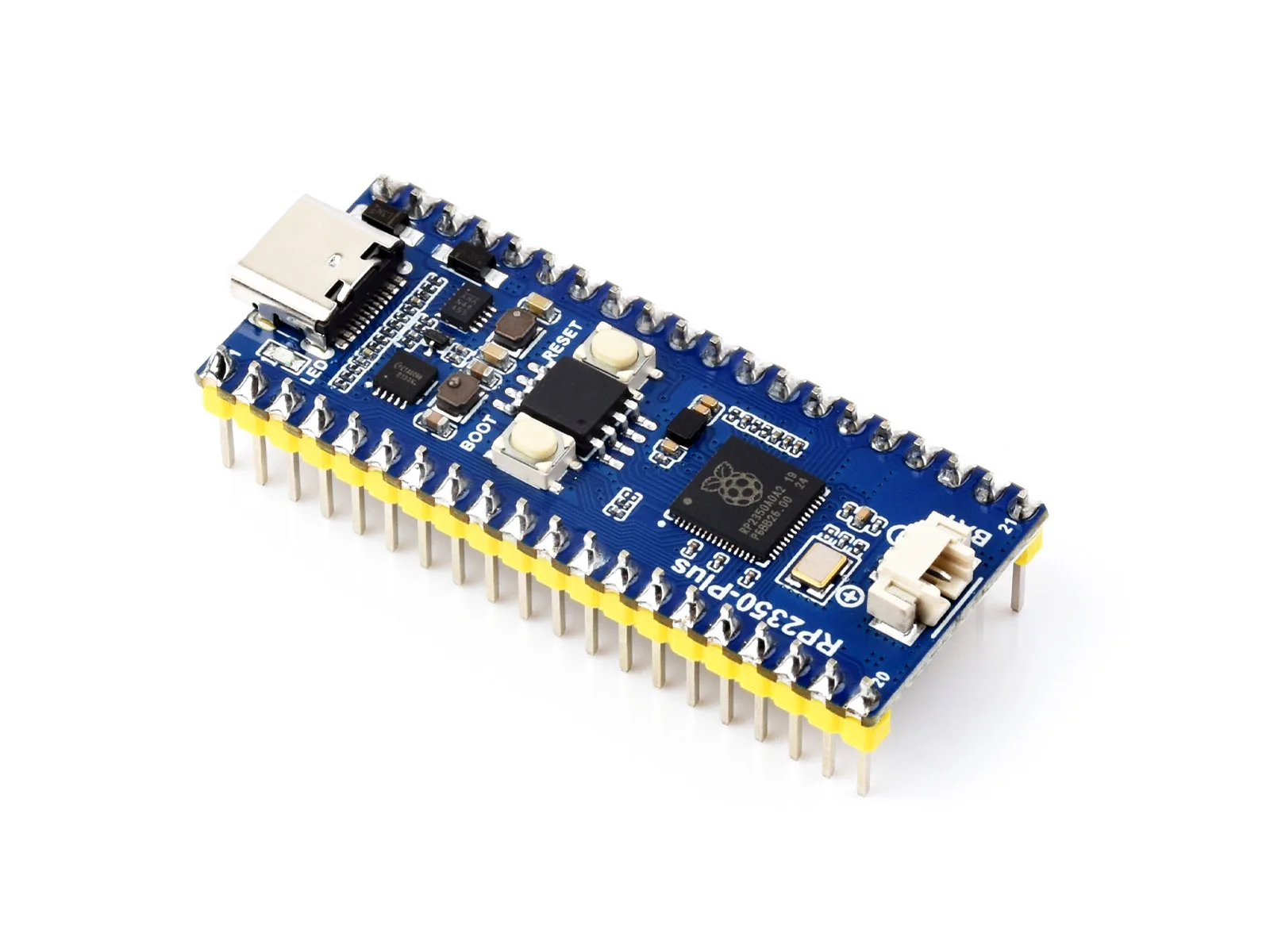 Placa de desenvolvimento waveshare RP2350-Plus, uma placa MCU tipo pico de baixo custo e alto desempenho baseada em Raspberry Pi RP2350A Dual-cor