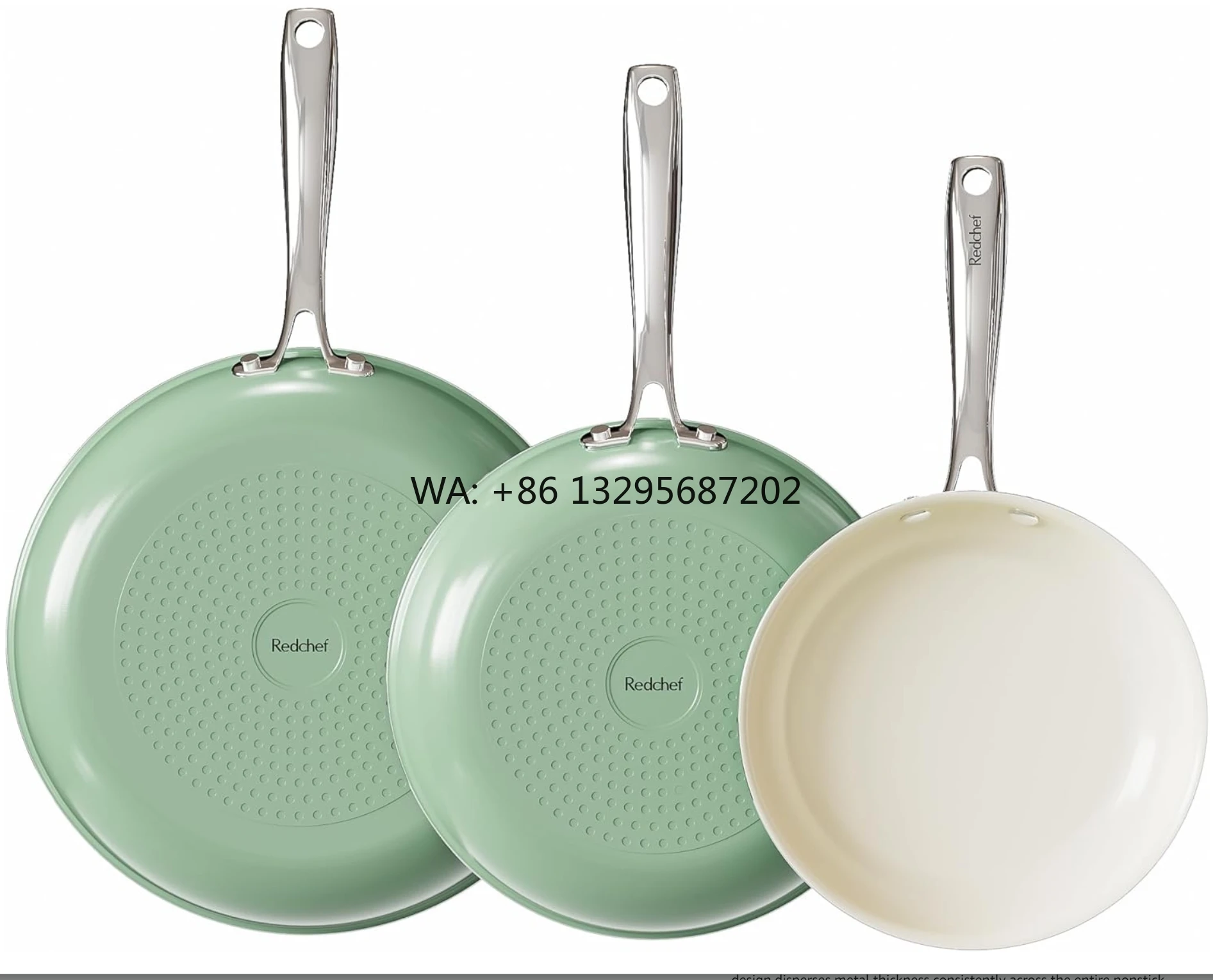 

Зеленый набор керамических сковородок с антипригарным покрытием, классический дизайн, 8 дюймов, 9,5 дюйма, 11 дюймов, сковороды, без PFAS/PTFE/PFOA, можно мыть в посудомоечной машине и в духовке