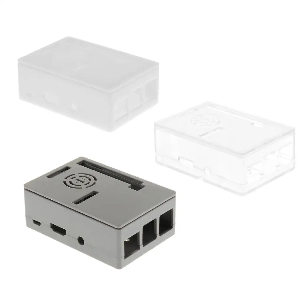 

Protective ABS Computer Case Enclosure Box Black Plastic Cover for Raspberry Pi 3B and 3B Plus Wall Mount