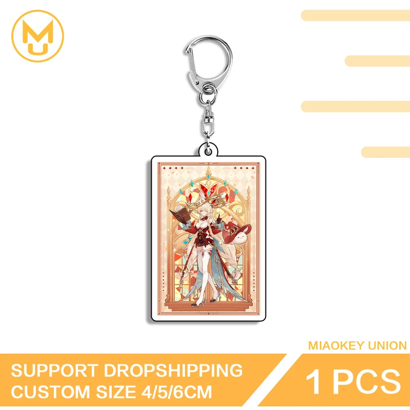 Genshin Impact Alice Long Strip Second Dimension Double Sided Key Chains Fancy Ingenious For Friends Fashion Key Ring Gifts