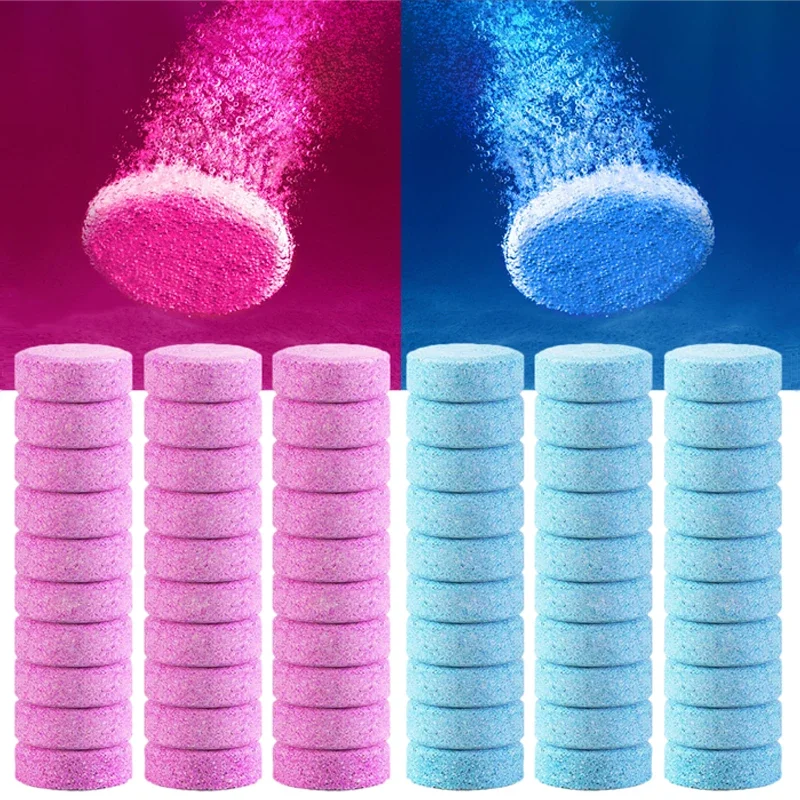 20/40Pcs Car Solid Cleaner Windscreen Cleaner Wiper Effervescent Tablets Auto Glass Water Toilet Cleaning Car Accessories